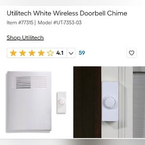 White Wireless Doorbell Chime